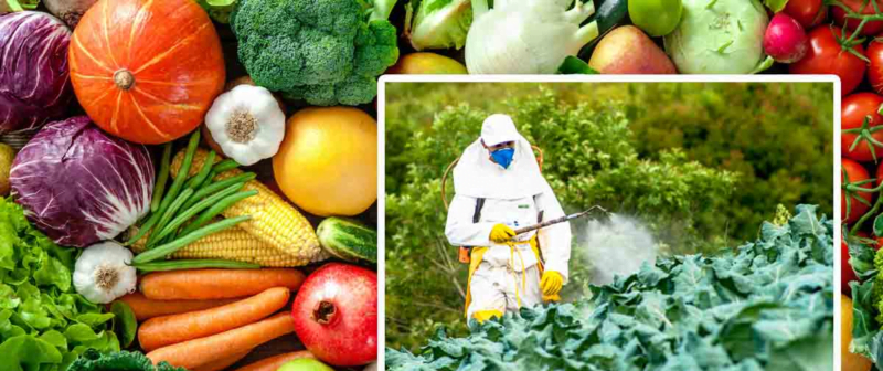 Harmful pesticides in food